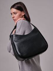 Сумка кожаная черная