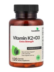 Futurebiotics Витамин K2 + D3, с повышенной силой действия, 120 капсул