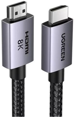 Кабель  UGREEN HD171 (25914) HDMI 2.1 Male To Male 8K Cable, 10м, серый