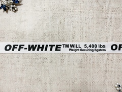 Лента репсовая с принтом, ш. 1,5 см, белый