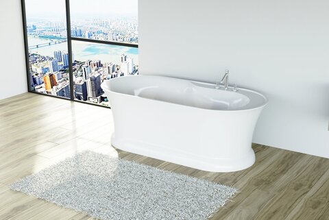 BelBagno BB300 Отдельностоящая, овальная акриловая ванна 1686x813x605