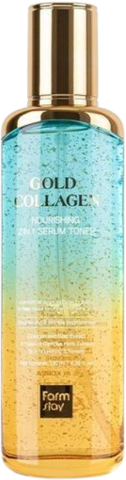 Farmstay Gold Collagen Тонер-сыворотка 2 в 1 с золотом и коллагеном FarmStay Gold Collagen Nourishing 2 In 1 Serum Toner