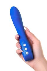 Нереалистичный синий вибратор BLURY - 18,5 см. - 