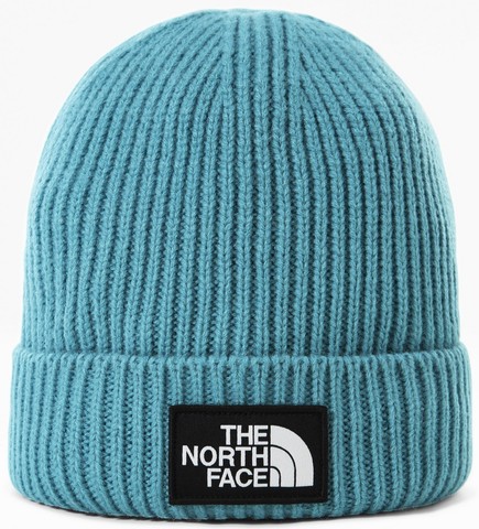 Картинка шапка The North Face Logo Box Cuff Beanie sht Storm Blu - 1