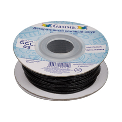 Шнур "Gamma" 2 мм GCL-02 кожаный черный