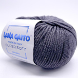 Пряжа Lana Gatto Supersoft 20206 темно-серый меланж