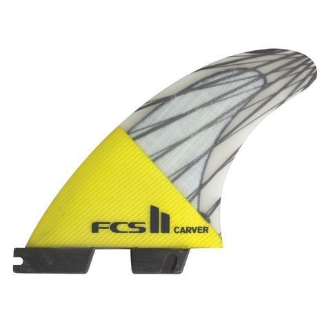 Плавники FCS II Carver PC Carbon Yellow Large Tri Retail Fins, компл. из трех L