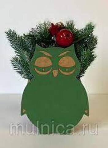 Ящик Совушка ДВП 20*15*9,5см изумруд