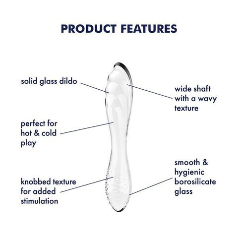 Satisfyer Dazzling Crystal 1 Двухсторонний стеклянный стимулятор Прозрачный