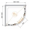 Cezares ECO-O-R-2-100-C-NERO Душевой уголок