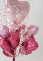 Связка гелиевых шаров Pink Love