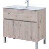 Aquanet 303912 Компл.2 - Тумба Алвита new 90 напольная 1 ящ., 2 дв. цв.дуб веллингтон белый (303912)
