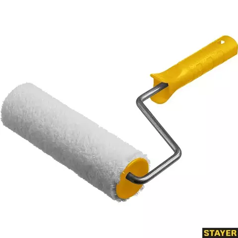 STAYER VELUR, 48 х 180 мм, бюгель 8 мм, ворс 4 мм, 50% акрил, 50% шерсть, для лаков и эмалей, малярный валик, Professional (0332-18)