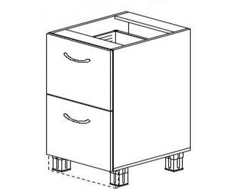 СК2 600 ШКАФ НИЖНИЙ КОМОД (2 ЯЩИКА)
