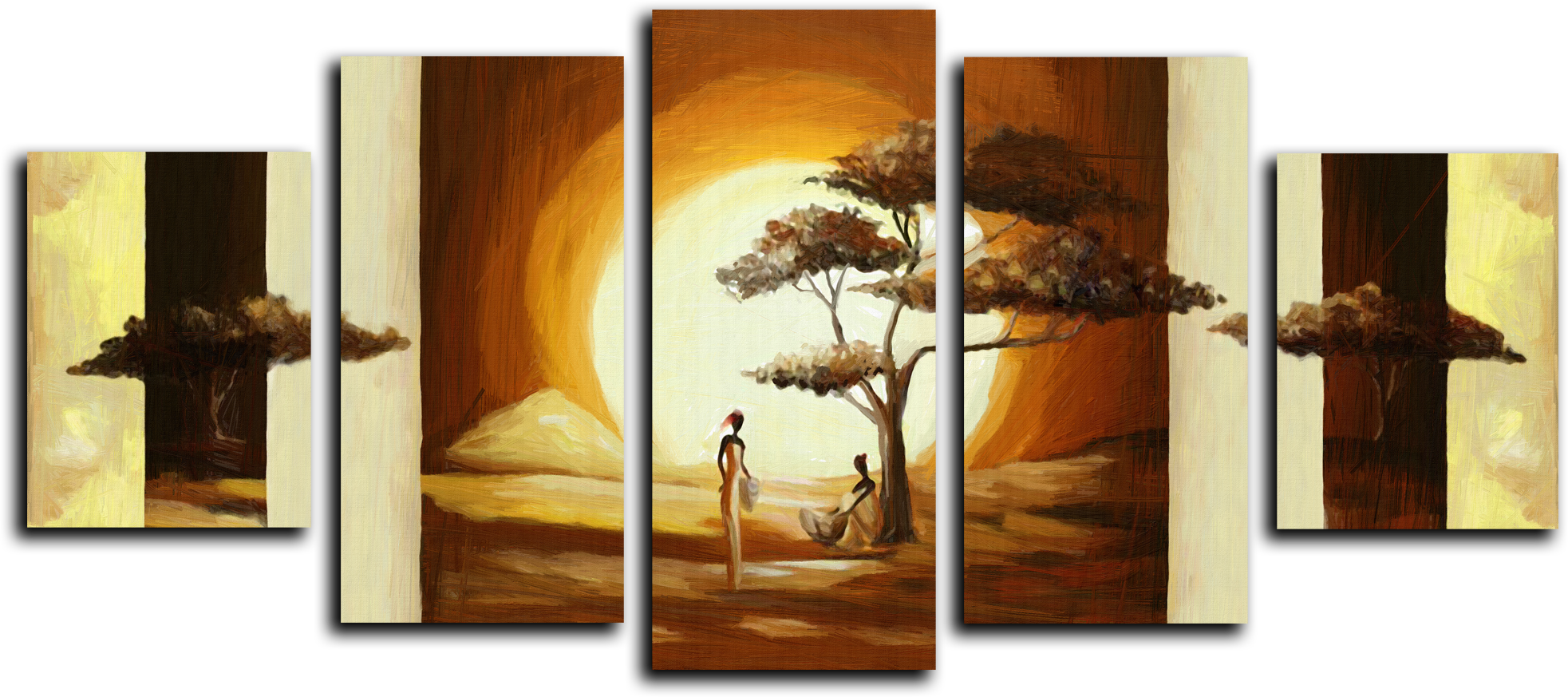 Модульные картины Модульная картина "Дерево на закате" М186.png