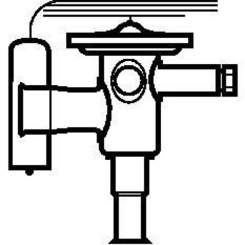 Терморегулирующий клапан Danfoss TUBE 068U1935 (R407C, без МОР) угловой