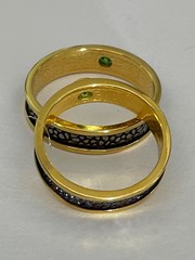Обручальное И (кольцо из серебра с позолотой)