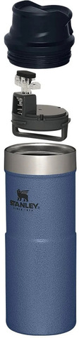Картинка термостакан Stanley Classic Trigger Action 0,35L One hand 2.0 Hammertone Lake - 2