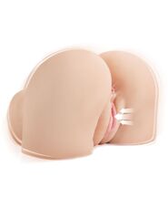 Телесный мастурбатор-полуторс с вибрацией и эффектом всасывания Back That Ass Up - 