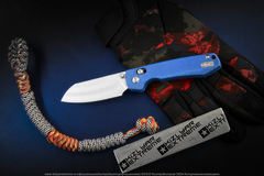 Нож Vosteed Raccoon CB сталь 14C28N Satin рукоять Blue Micarta