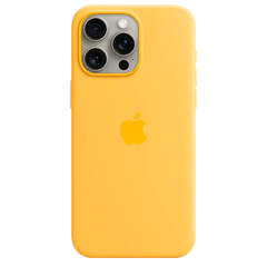 Силиконовый чехол с поддержкой MagSafe Apple Silicone Case для iPhone 15 Pro Max, Sunshine (Лучезарный желтый)