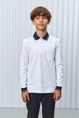 Футболка-поло длинный рукав с карманом FORMASCHOOL 53028