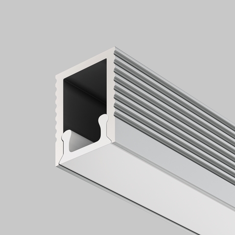 Алюминиевый профиль Maytoni накладной 8×9 (Серебро, 2 м), ALM-0809-S-2M