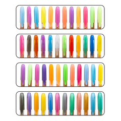 
          Ручка гелевая, Basir, цветные чернила, серия "Капибара", с блёстками, 48 шт