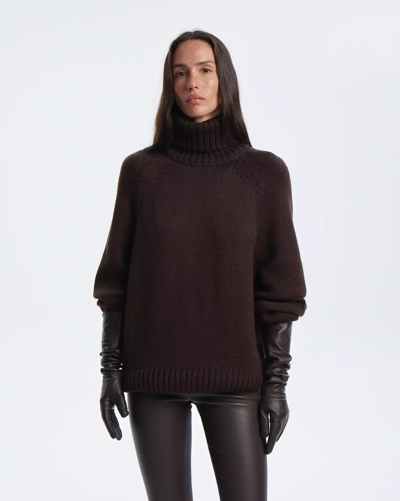 Свитер из шерсти мериноса, Коричневый