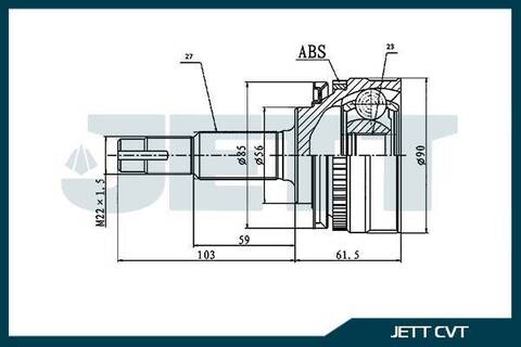 ШРУС внешний JETT V41-1024 ABS