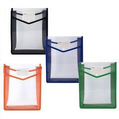 
          Папка-конверт на кнопке Alingar, A4, 330х250х75 мм, вертикальная, 450 мкм, карман для визитки, ассорти, прозрачная