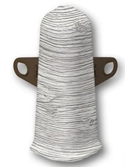 Угол наружный с крепежом для плинтуса 55мм "Деконика", 432 Дуб платиновый