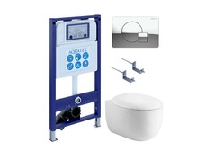 Aquatek SET Aquatek АЛЬТАИР cm-067 4в1 SET Aquatek АЛЬТАИР cm-067 4в1 (рама Aquatek INS-0000025 +крепление KKI-0000002 +кнопка KDI-0000067 +унитаз AQ1980-00 +тонкое сиденье с механиз) фото