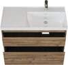 Aquanet 365913 Тумба с раковиной Nova Lite 2.0 100 R 2 ящ. цв. дуб рустикальный (365913)