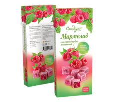 Мармелад 200 г Малиновый в сахарной пудре Ягоды СЛАДАРТ.