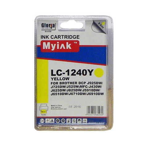 Картридж для Brother MFC-J6510, 6710, 6910 (LC1240Y) Yellow (9,6ml, Dye) MyInk