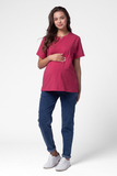 Футболка для беременных 18116 вишня