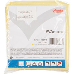 Салфетки хозяйственные Vileda Professional ПВАмикро микроволокно/ПВА покрытие 38x35 см желтые 5 штук в упаковке (арт. производителя 143592)