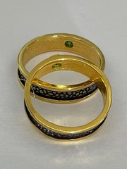 Обручальное И (кольцо из серебра с позолотой)
