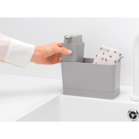 Органайзер 19.6х12х9.1см для раковины и диспенсер для мыла Brabantia Sink Side серый
