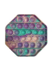 Поп Ит Игрушка антистресс Вечная пупырка Попит 12,2 х 12,2 см фиолетово-розовый восьмиугольник POP IT