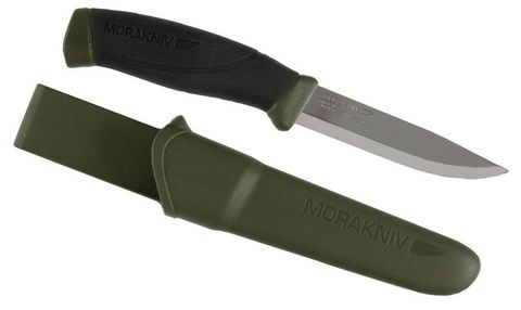 Нож Morakniv Companion MG (C) стальной разделочный, лезвие: 104 mm, прямая заточка, темно-зеленый (11863)