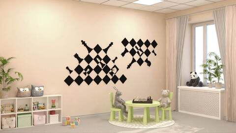 Декоративная панель "Шахматное поле"