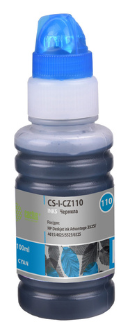 Чернила Cactus CS-I-CZ110 Голубой / Cyan 100мл для HP DJ IA 3525/5525/4525