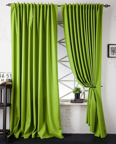 Комплект штор с подхватами Джейн зеленый