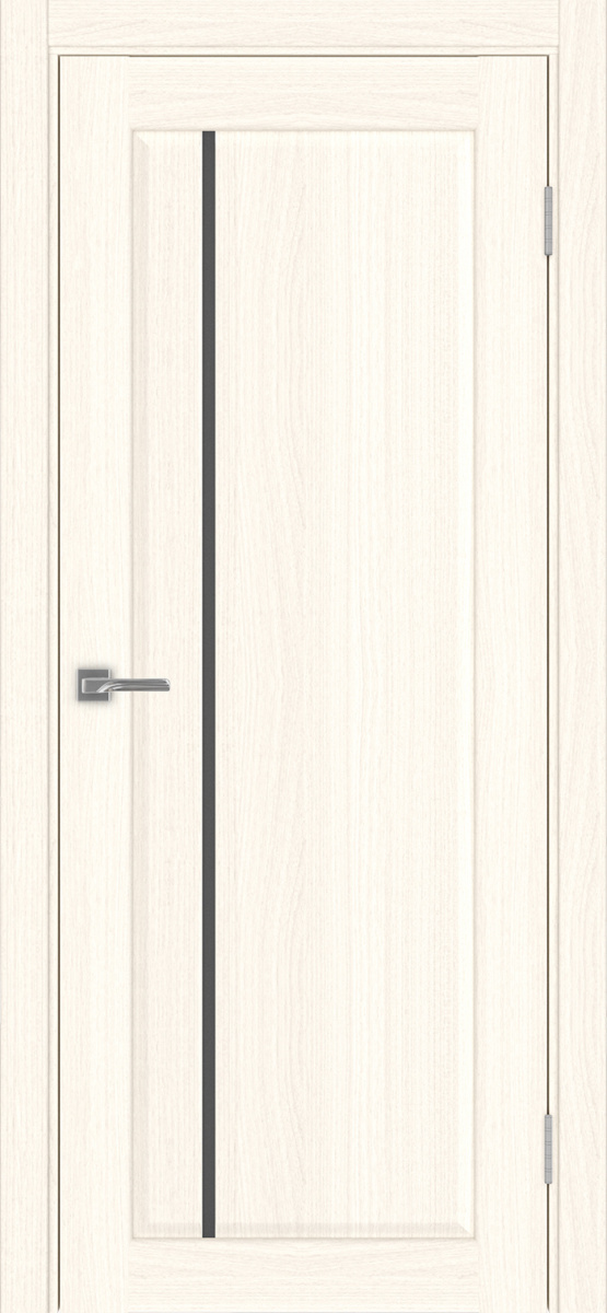 Дверь межкомнатная Оптима Порте Сицилия 711.12, цвет светлый ясень, экошпон, стекло графит