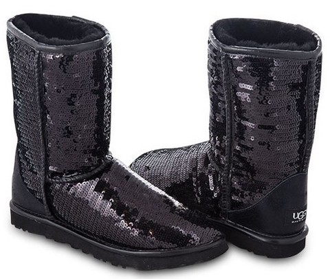 UGG Classic Short Sparkles Black