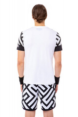 Футболка теннисная Hydrogen Tech Labyrinth Tee - white/black