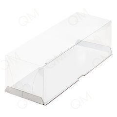 Коробка для рулета с пластиковым куполом 300*100*90 мм (белая), 10шт