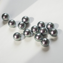 Хлопковый жемчуг, оттенок "Rich Gray", шар 12мм, сквозное отверстие